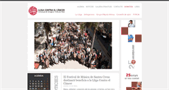 Desktop Screenshot of lligacontraelcancer.cat